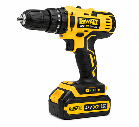 48V Cordless Hammer Drill Machine – Heavy Duty Rotary Power Full Kit Tools Set