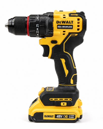 48V Cordless Hammer Drill Machine – Heavy Duty Rotary Power Full Kit Tools Set